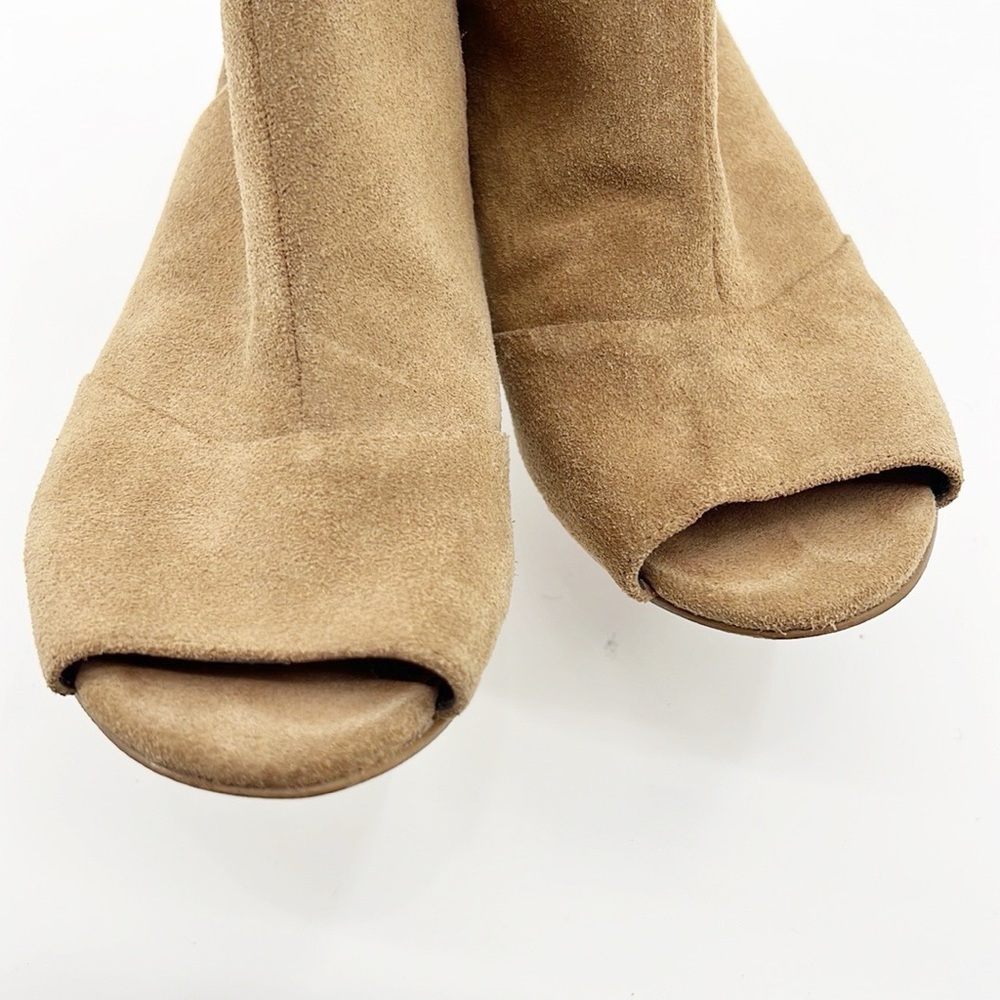 Nine West See You Later Suede Peep Toe Heeled Shootie Size 9 Bootie - Picture 5 of 13